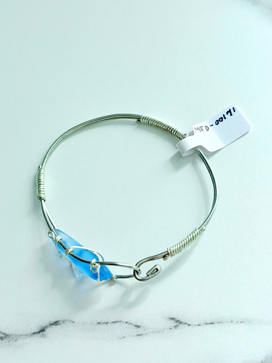 Handmade 7.5" Wire Wrapped Bracelet | Coastal Charm Jewelry by Monique Faella Designs™ | MFD-00171 product image (8)