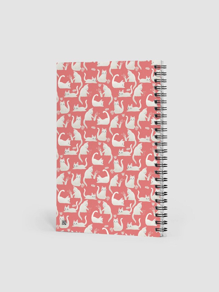 Bad Cats Knocking Stuff Over Pattern Notebook, Pink product image (2)