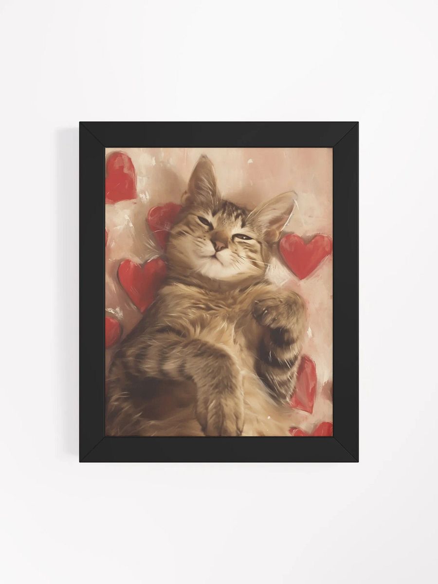 Heartfelt Feline Love - Framed Matte Poster product image (10)