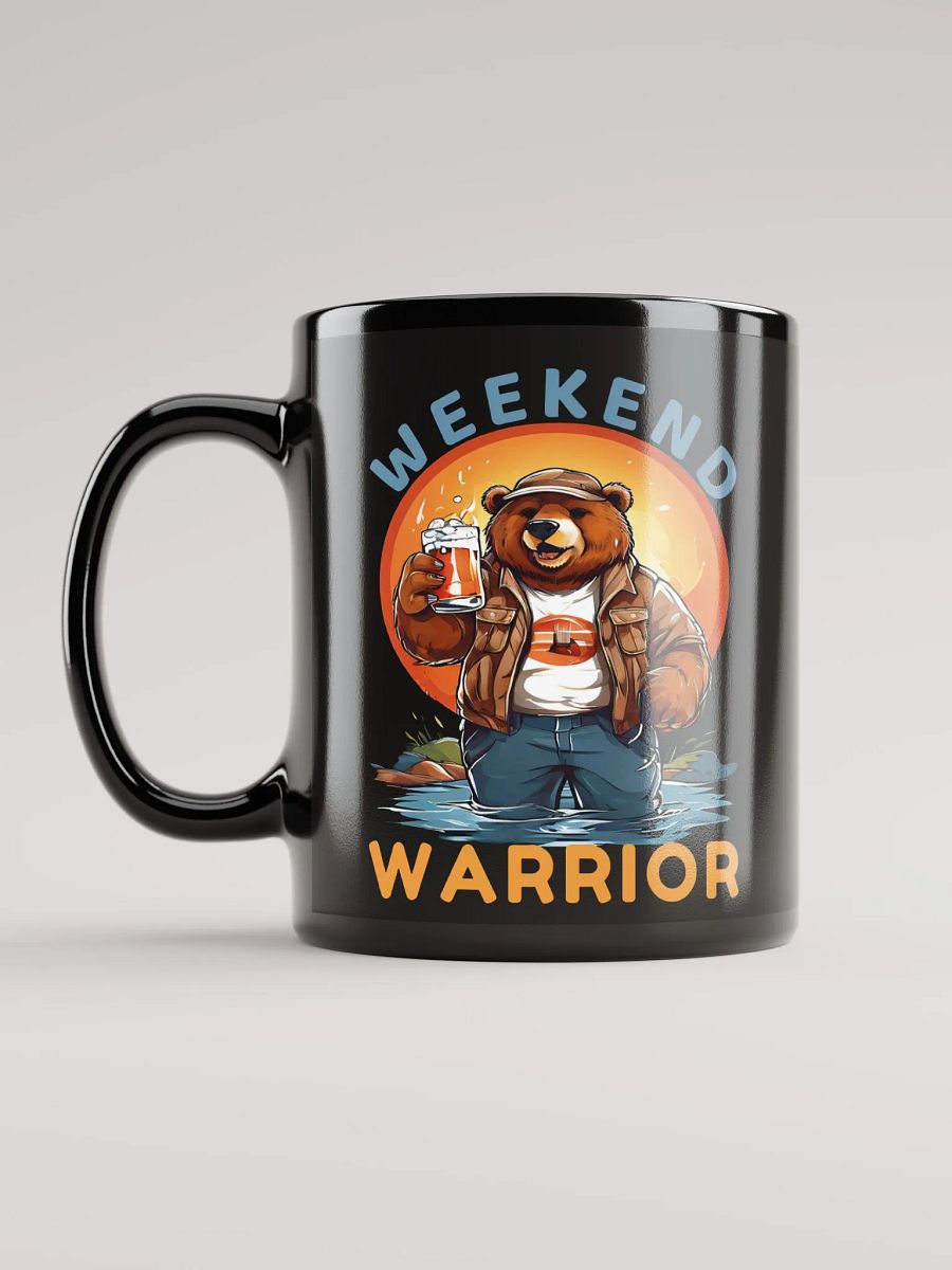 Weekend Warrior Funny Cool Stylish Black Glossy Mug – Best Gift for Relaxation Lovers product image (12)