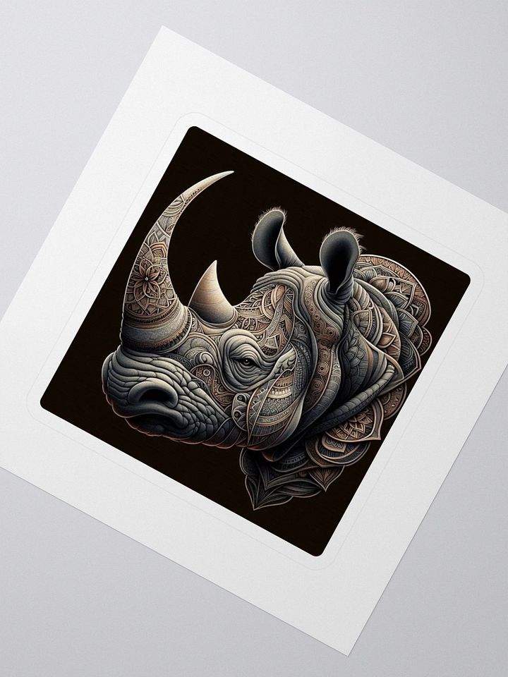 Ornate Rhino Kiss Cut Stickers product image (2)