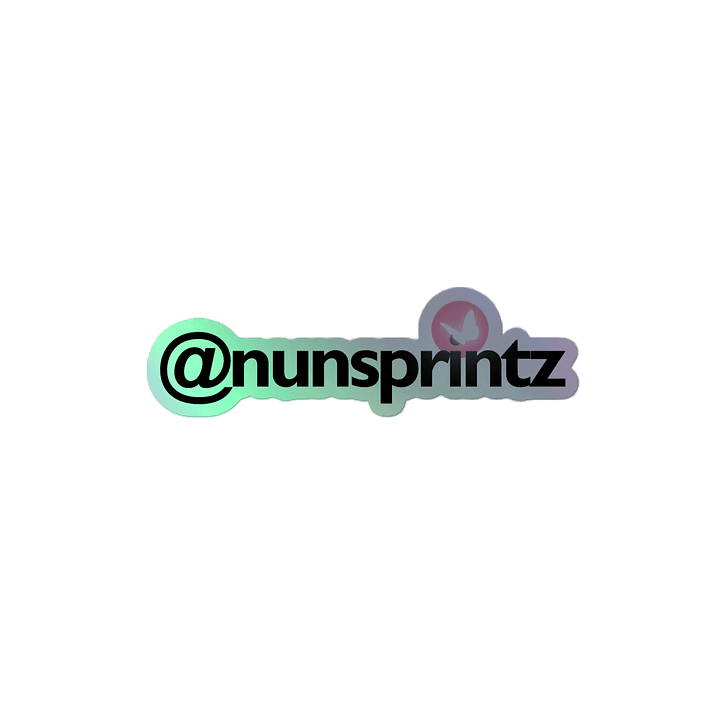 @nunsprintz Holographic Logo Sticker in Pink product image (2)