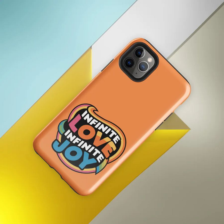 Infinite Love Infinite Joy Tough Case for Iphone (Orange) product image (8)