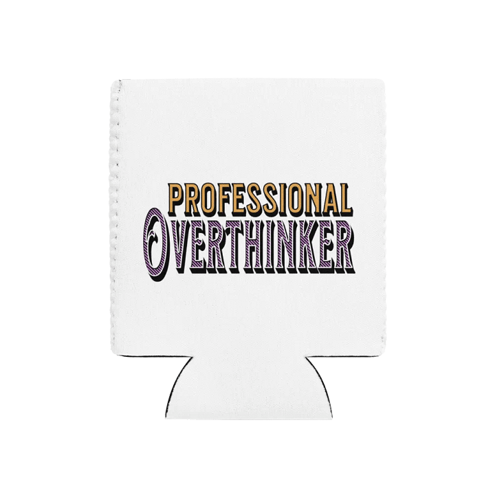 Professional Overthinking Striped Can Cooler product image (1)