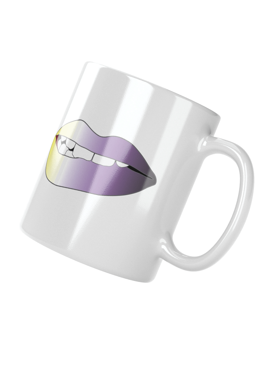 Non-binary Pride Gradient Biting Lips Mug product image (2)