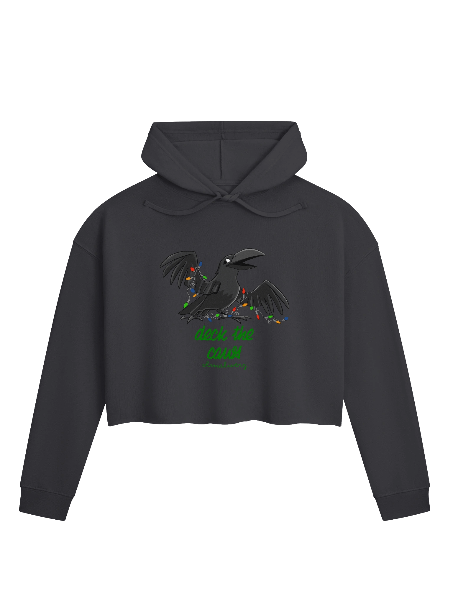 deck the caws - crop hoodie product image (1)