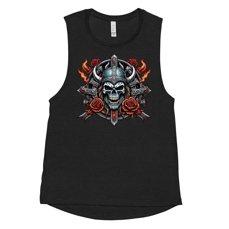 Viking Skull Rose Warrior Tank product image (11)