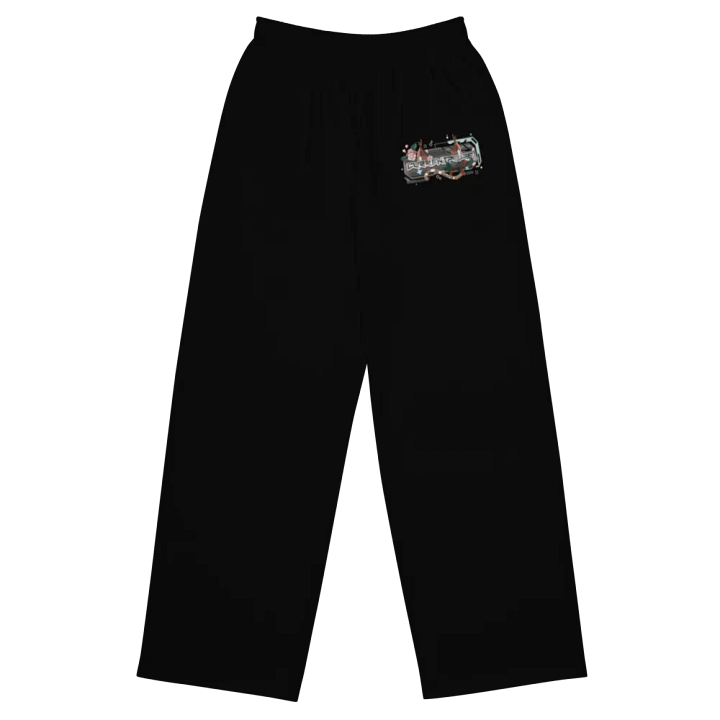 CurrentPulse "Logo" Wide Leg Joggers, Black product image (1)