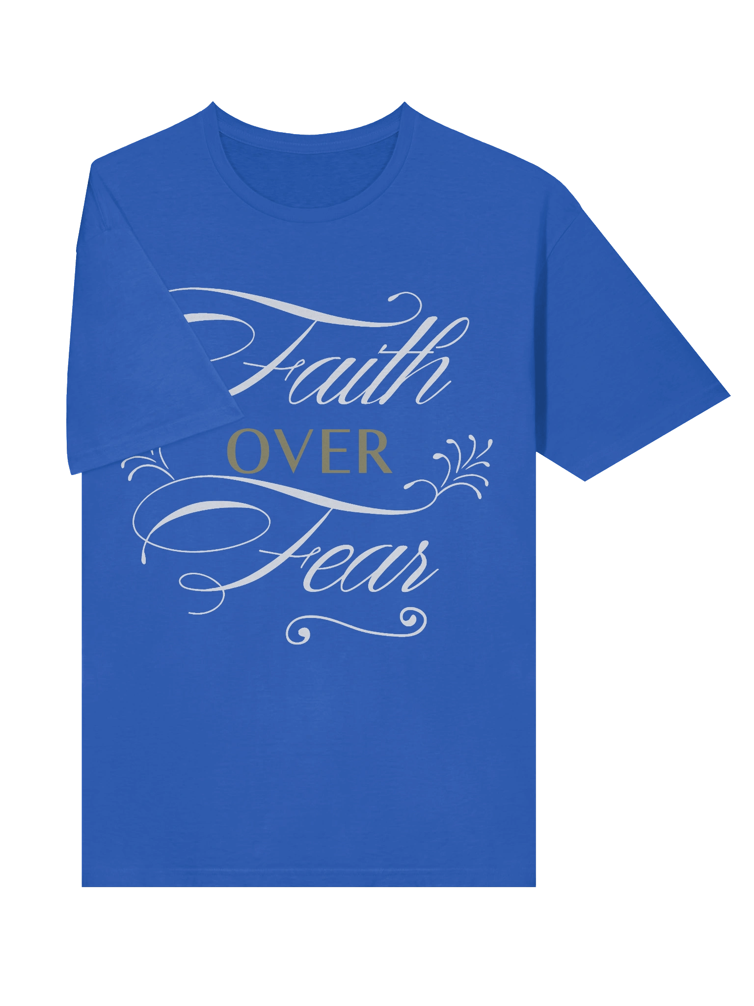 Christian Shirt Blue Faith Over Fear product image (5)