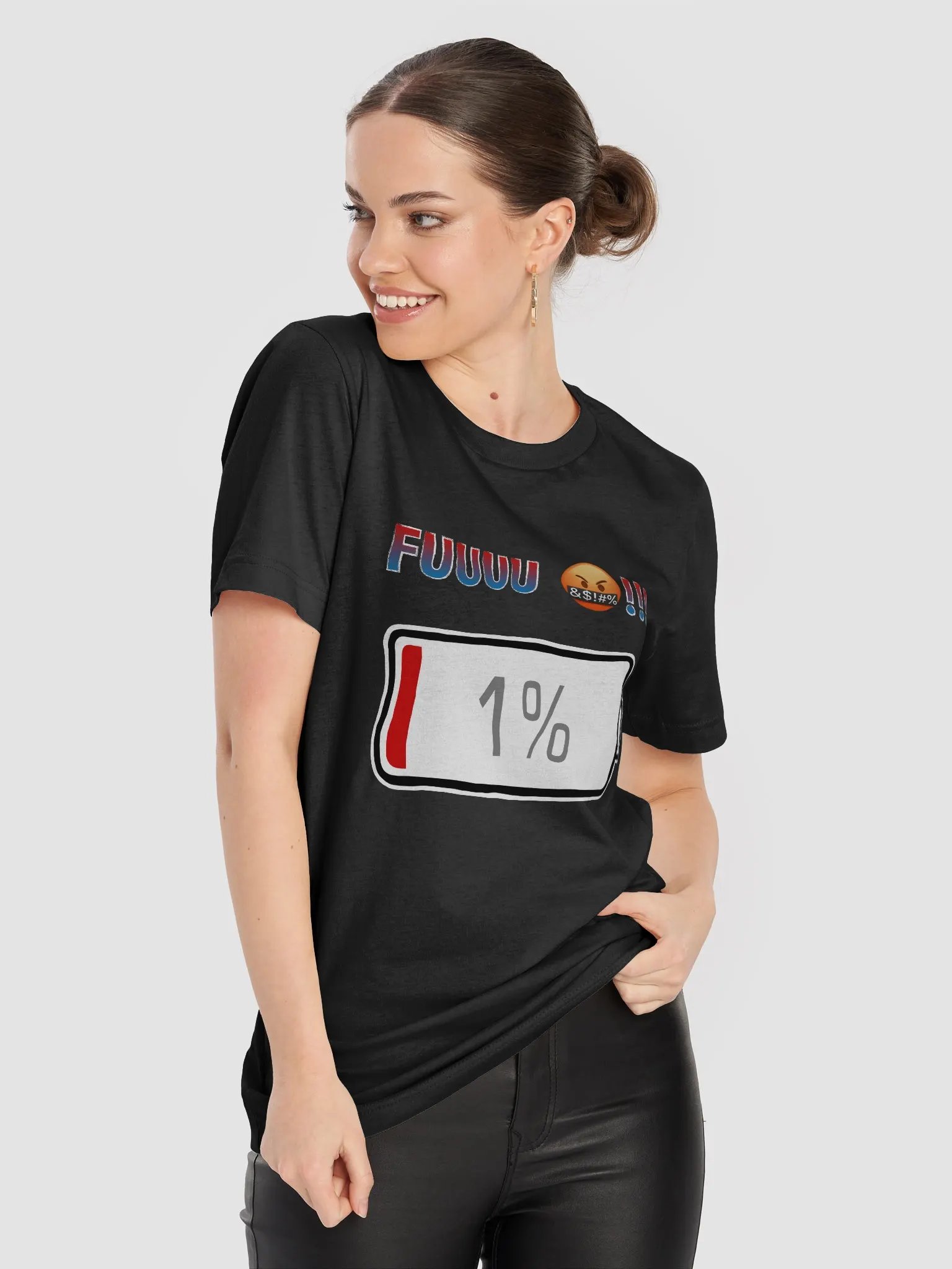 Fuuuu !!! with Battery at 1% T-Shirt product image (5)