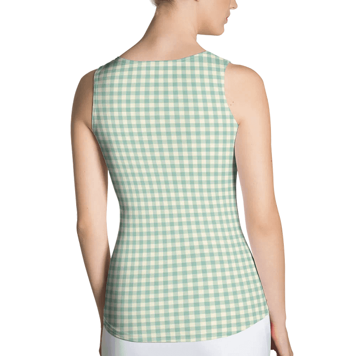 ALL-OVER PRINT GREEN VINTAGE PATTERN WOMEN'S TANK TOP product image (2)