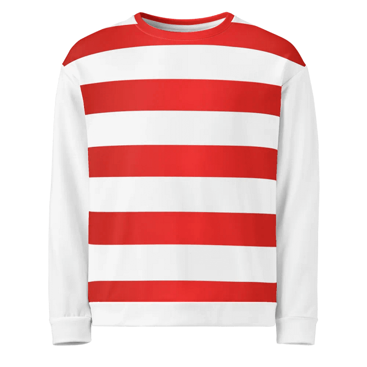 Gradient Red and White Striped Sweatshirt product image (1)