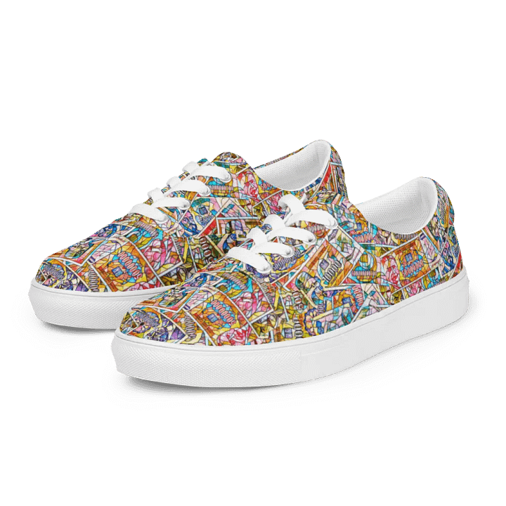 Jugoslovenski inflatorni dinar 1993 (Kolaž/mozaik) Women's Lace-Up Canvas Shoes product image (2)