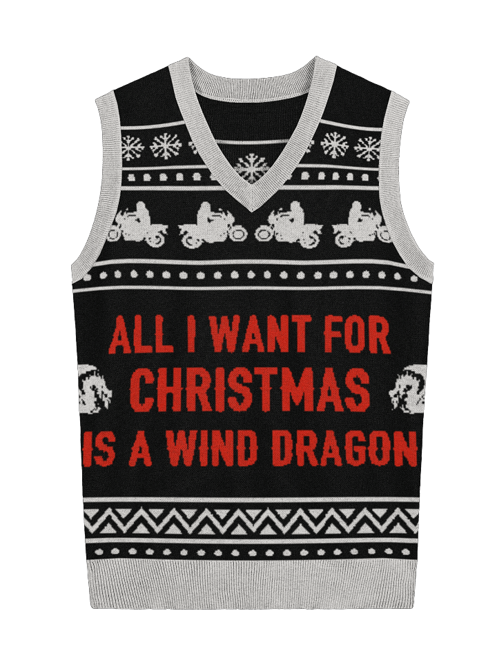 Wind Dragons Ugly Christmas Sweater Vest product image (1)