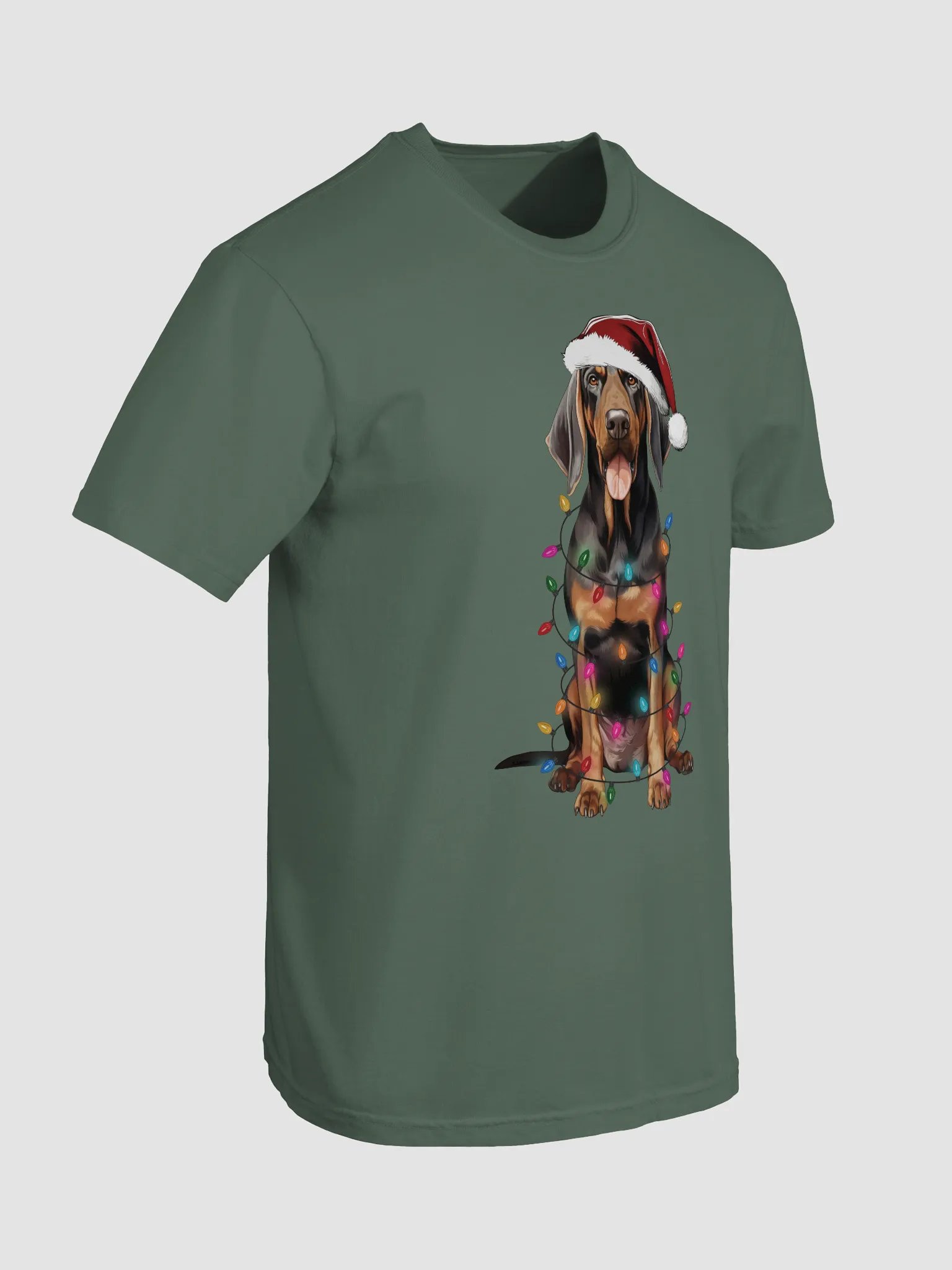Funny Black and Tan Coonhound Christmas T-Shirt for Coonhound Paw-rents product image (35)