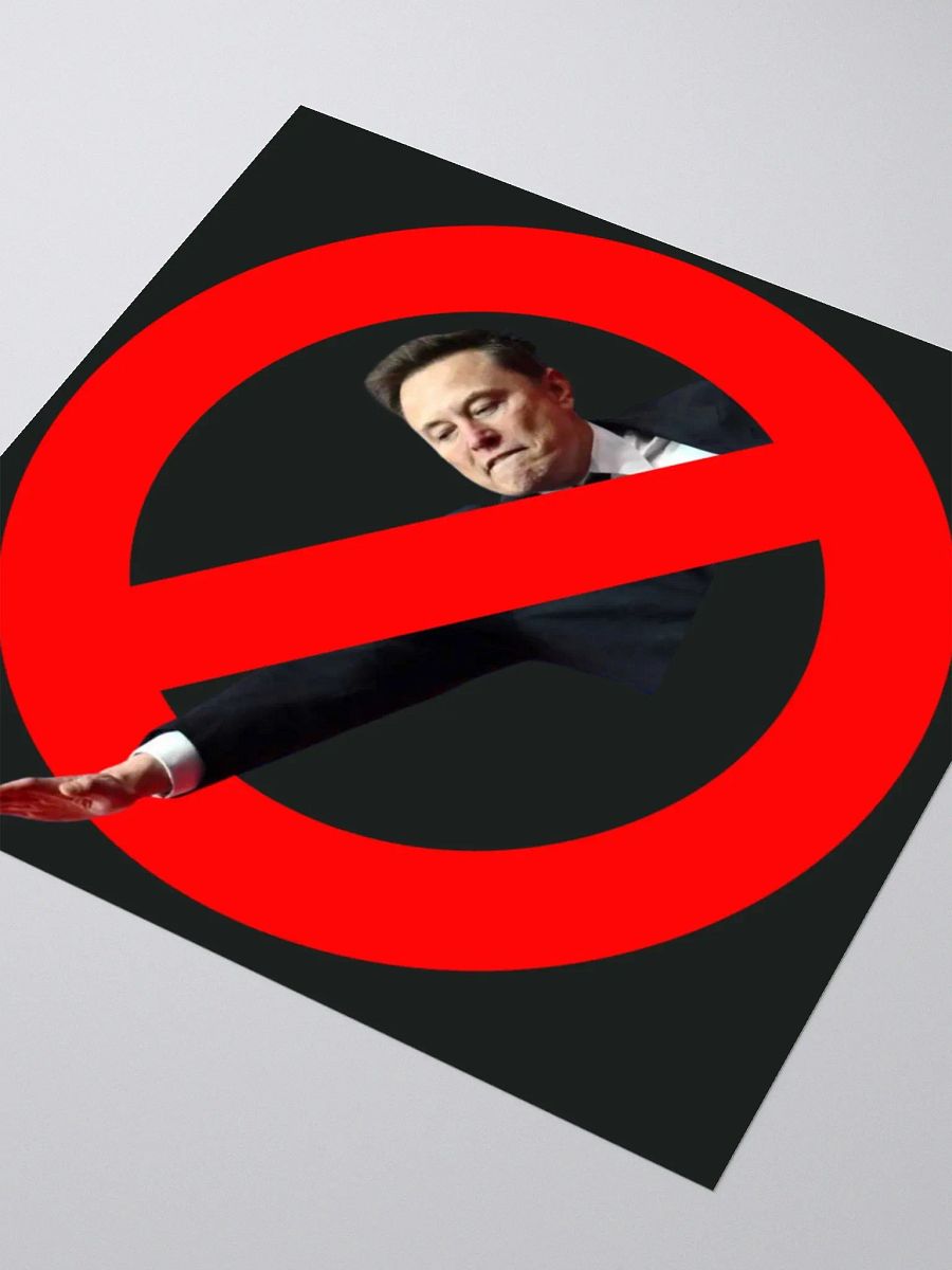 Anti-Elon Tesla Sticker. product image (3)