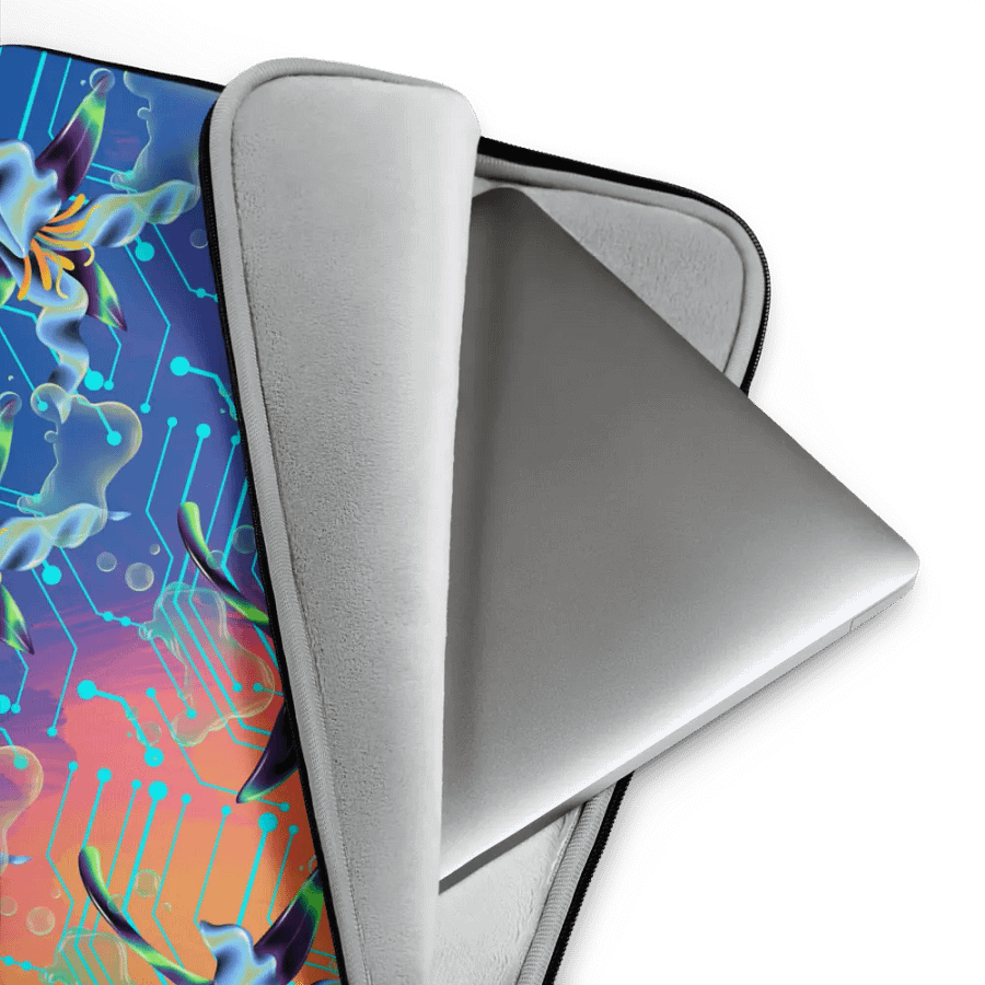 Floral Tech Harmony Laptop Sleeve or Stylish techi ladies friends moms daughters product image (3)