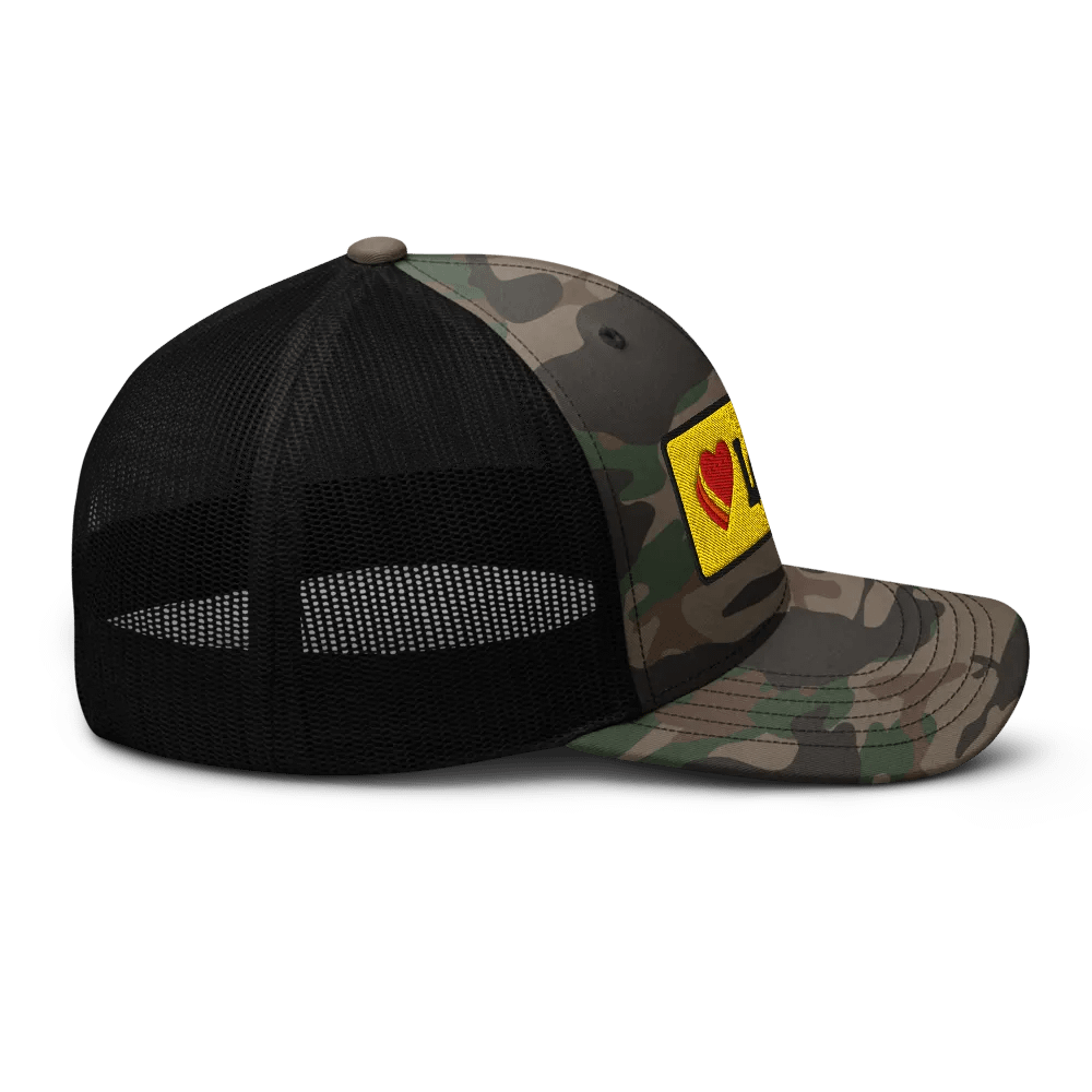 LOVE TRAVEL CENTERS Camo Trucker Hat product image (5)