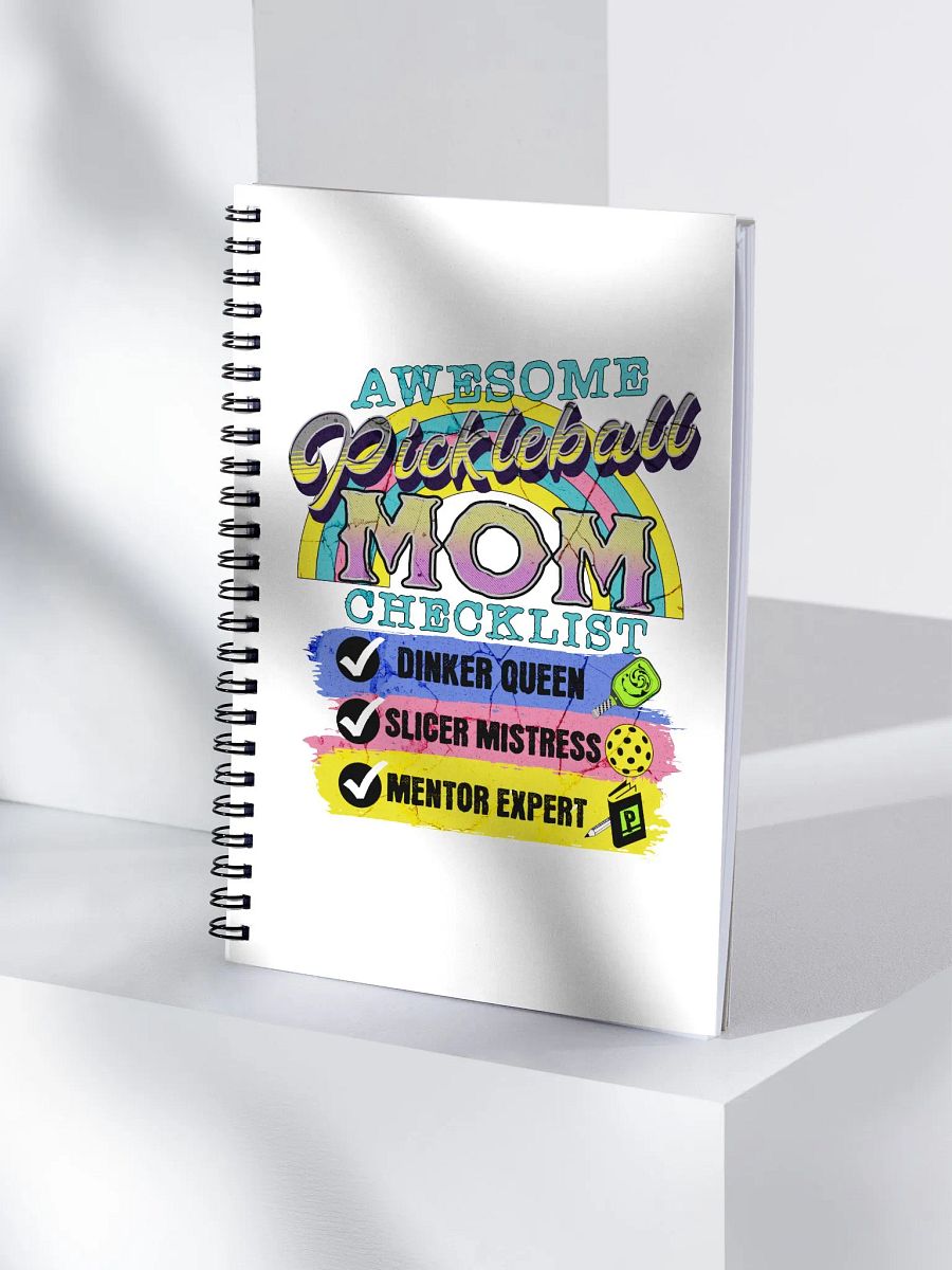 Mom Checklist Pickleball Rainbow Notebook product image (3)