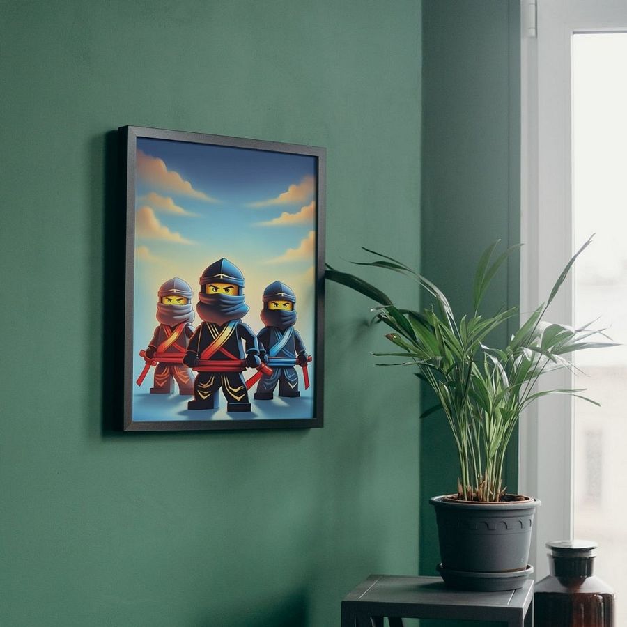 Ninja Trio wall art Boys Room - Ninja Poster - Ninjago inspired Wall Decoration for Boys product image (47)