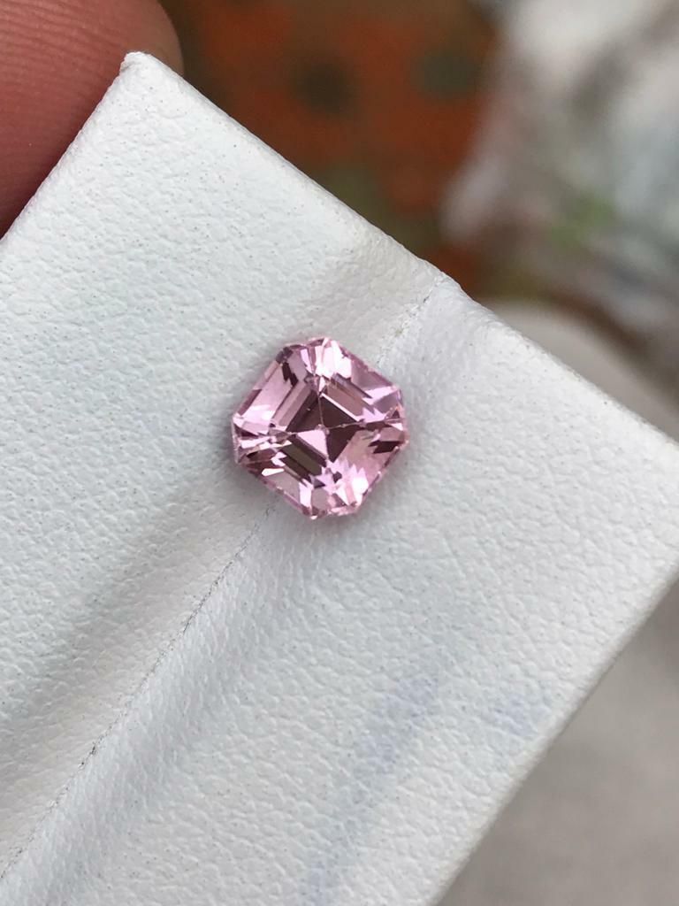 TOURMALINE FOR WOMEN’S RING LOOSE GEMSTONE ASSCHER CUT PINK COLOR, 2 CARAT product image (1)