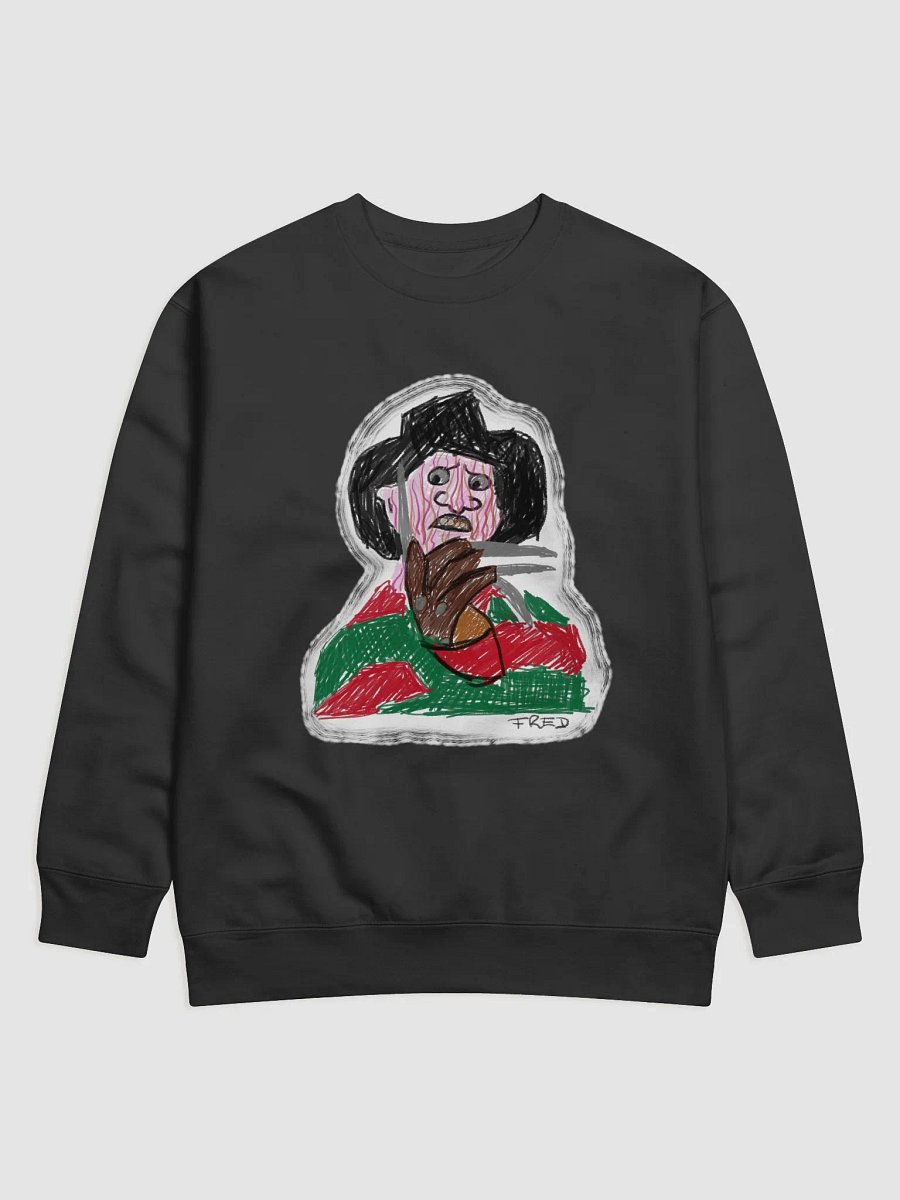 🔥 "FREDDY" – CreepyKids Horror Unisex Art Print Sweater🩸💀 product image (1)