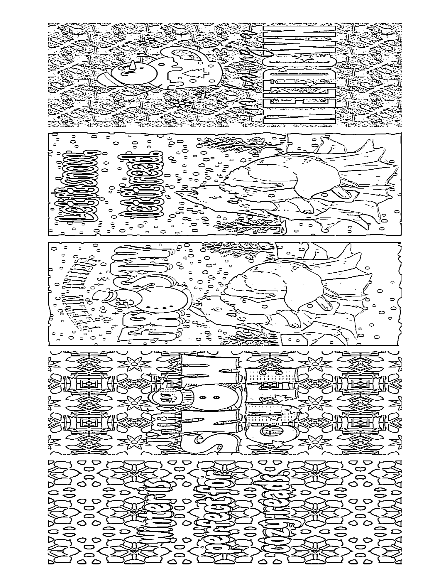 Coloring Your Own Winter Boomark Sheets product image (8)