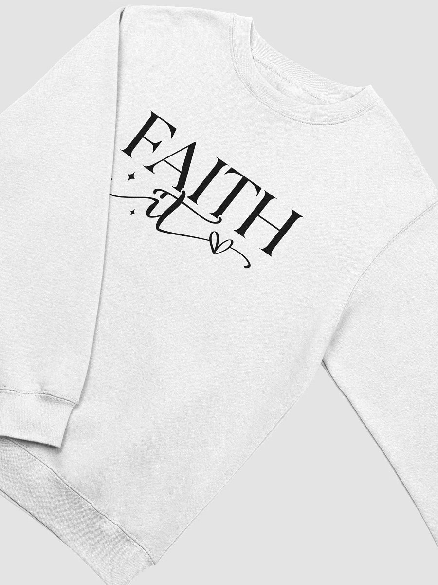 Faith It White High End Relaxed Heavyweight Sweatshirt product image (3)