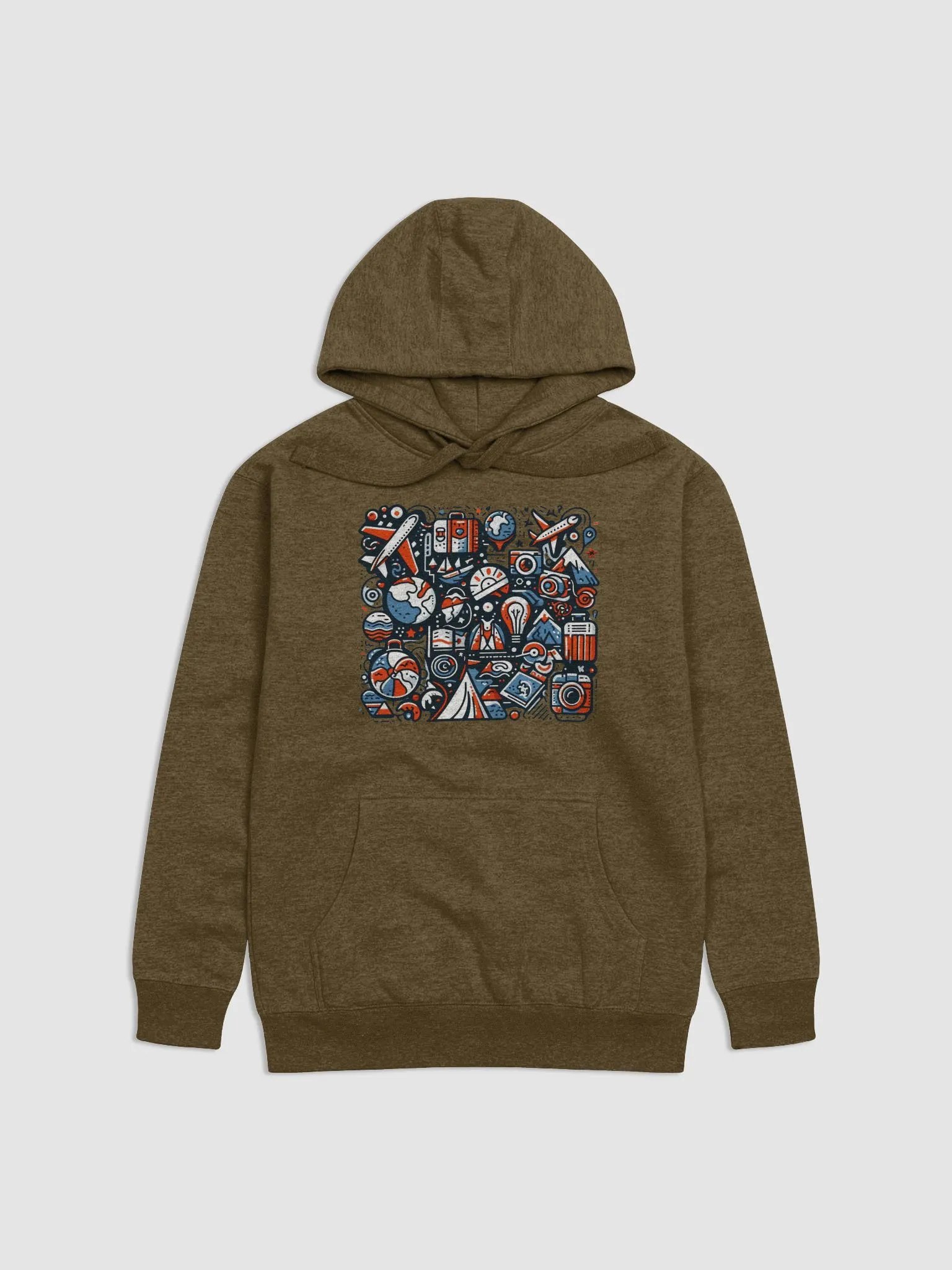 Cotton Heritage Unisex Premium Hoodie | AI Design about travel product image (2)