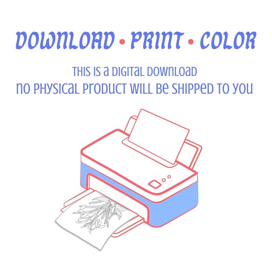 Poppy Coloring Pages, Hand Drawn, Set of 3 product image (8)