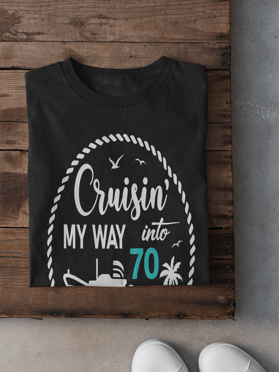 Cruisin' My Way Into 70 Unisex Softstyle T-Shirt Dark Colours product image (4)