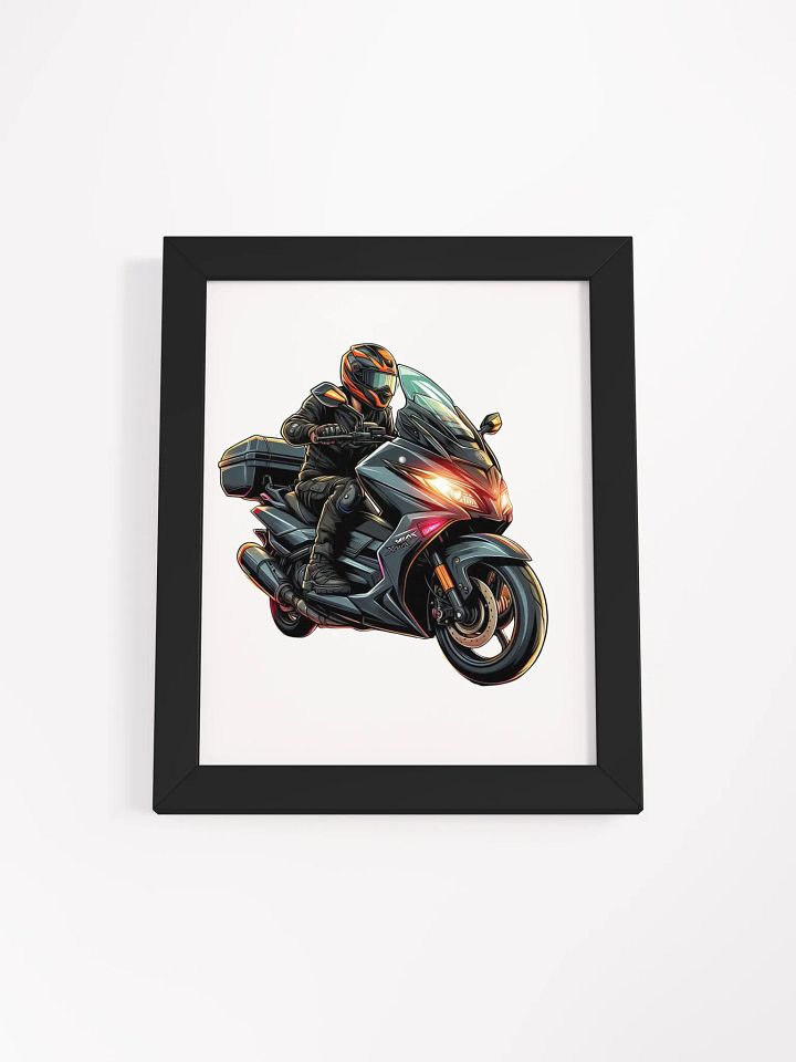 Ride into the Unknown | automatic motorbike biker on the way AI work product image (5)