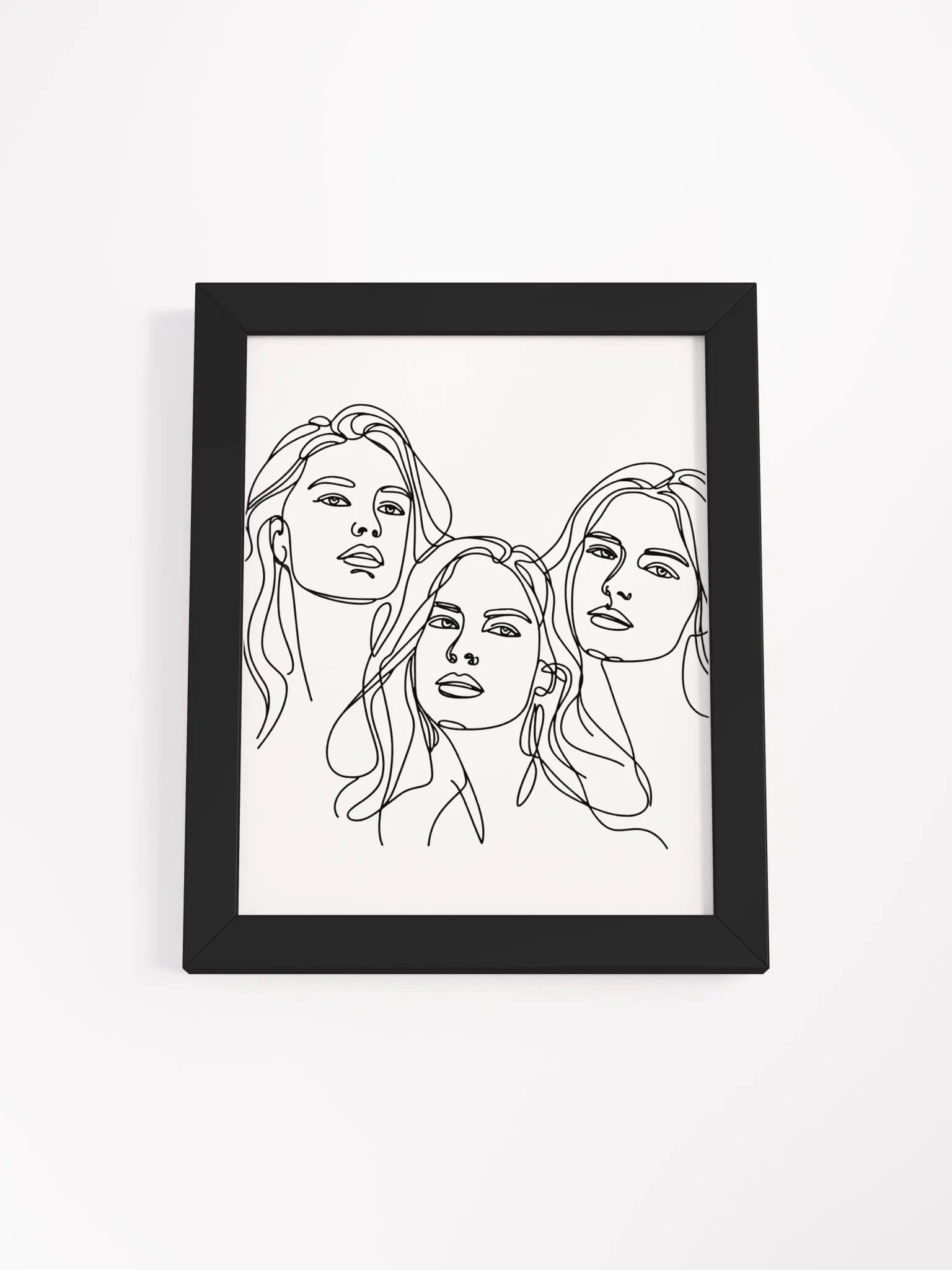 Female Models Portraits Line Art Matte Poster Art product image (12)