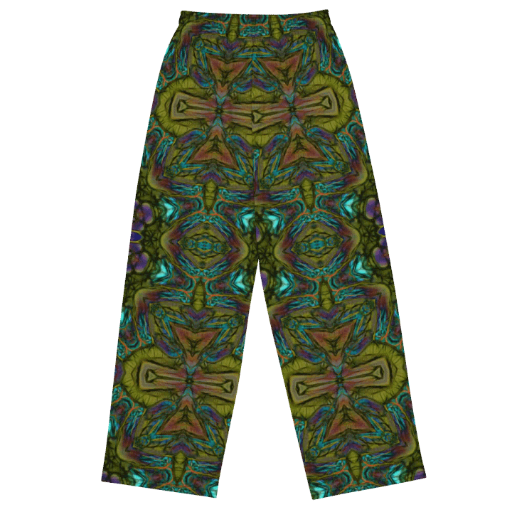 Green Kaleidoscope Wideleg Pants product image (1)