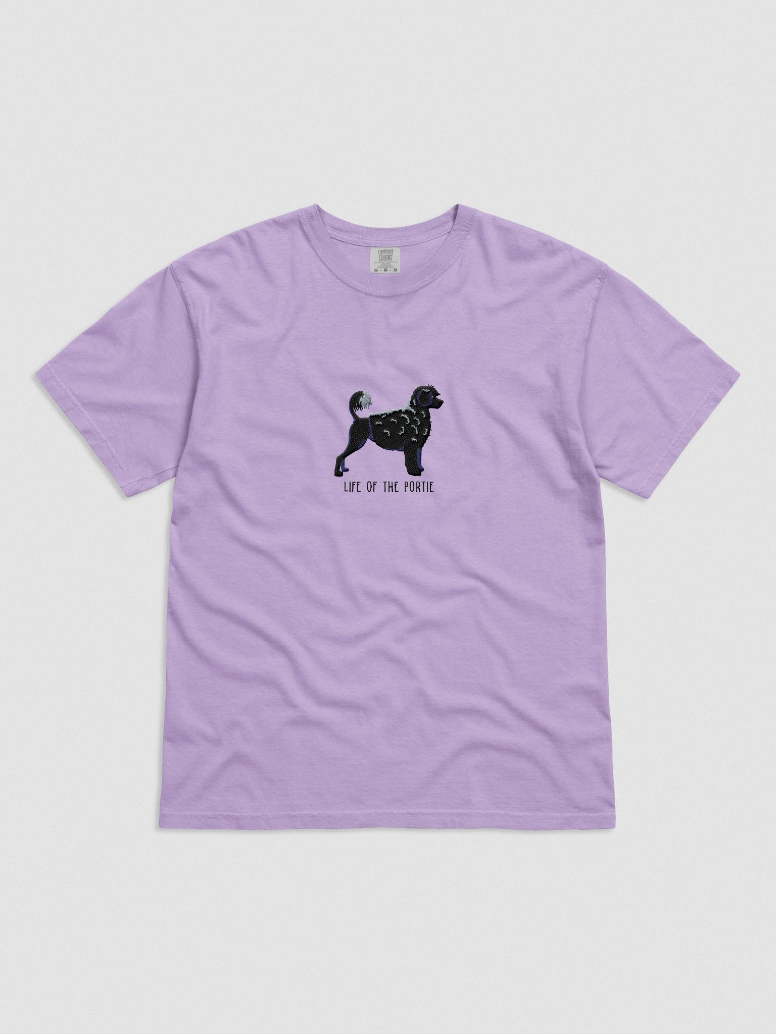 Life of the Portie T-Shirt(Embroidered) of a Portuguese Water Dog(Black) product image (4)
