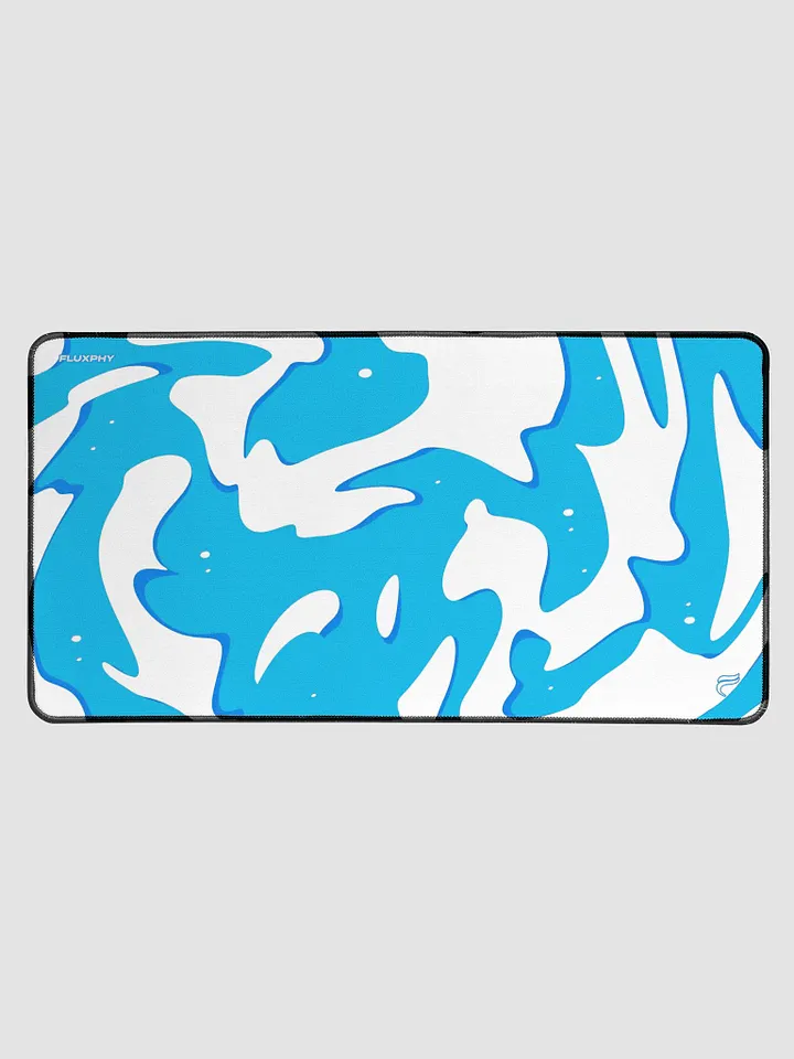 Cyan White Swirl Mousepad by Fluxphy product image (1)