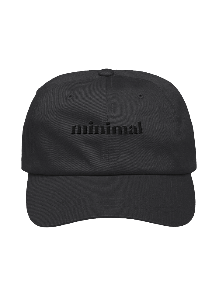 001: black stitched dad hat product image (1)