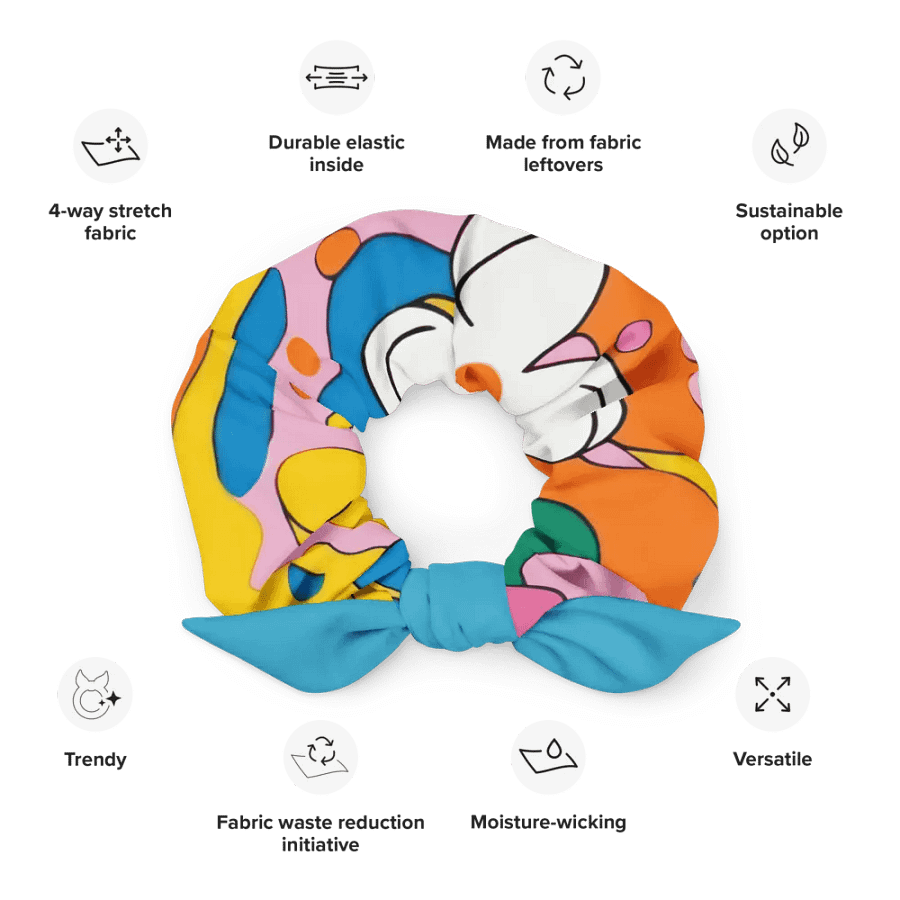 Retro Floral Petals Scrunchie product image (3)