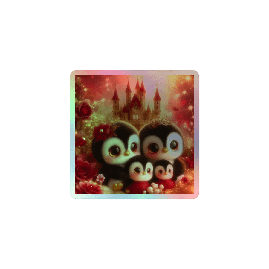 Enchanted Penguin Family Holographic Sticker Set product image (1)