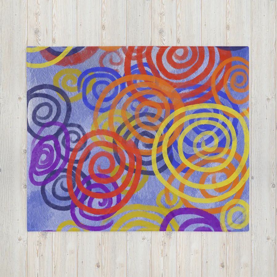 Colorful Spirals Throw Blanket product image (16)
