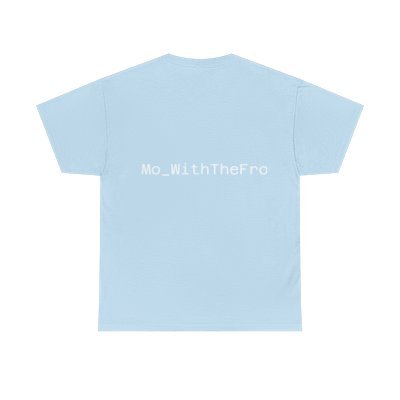 Mo_WithTheFro Cotton T-Shirt With White logo Light Blue product image (2)
