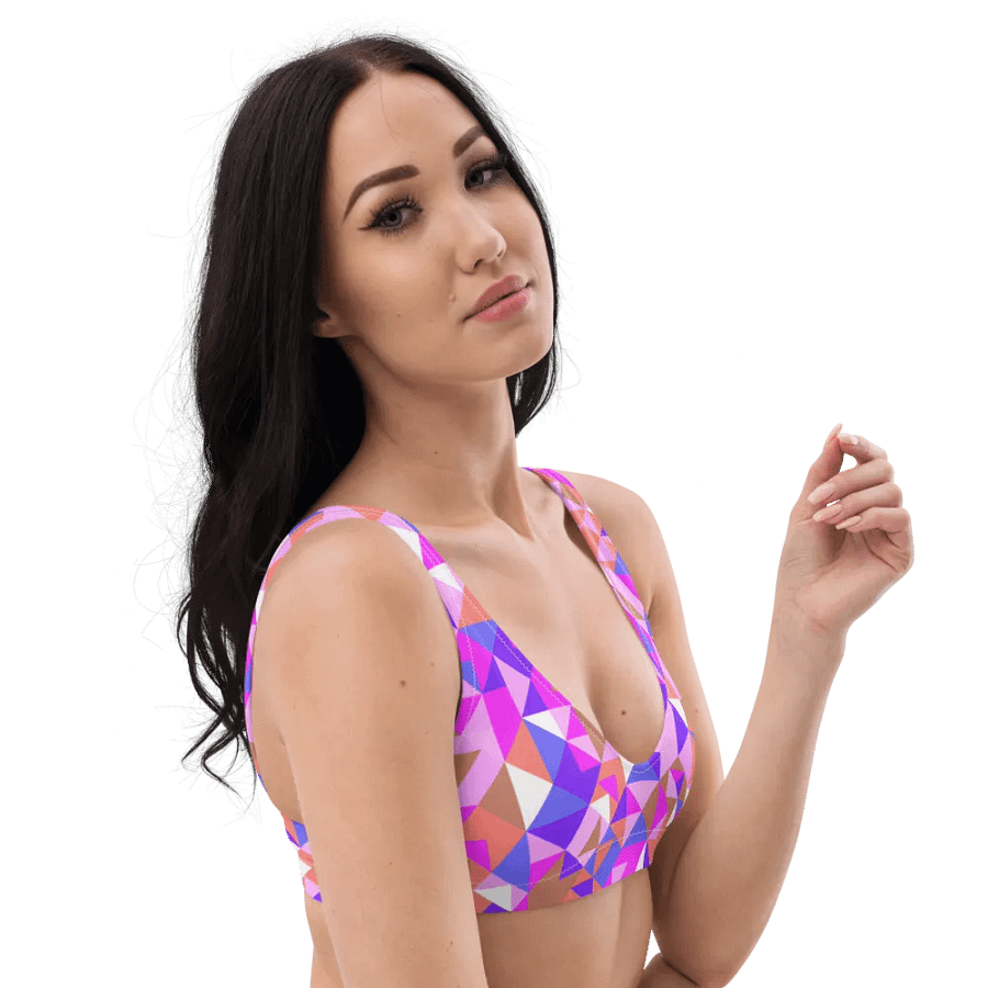 Colorful Vector Patterns Design Padded Bikini Top - v1 product image (4)