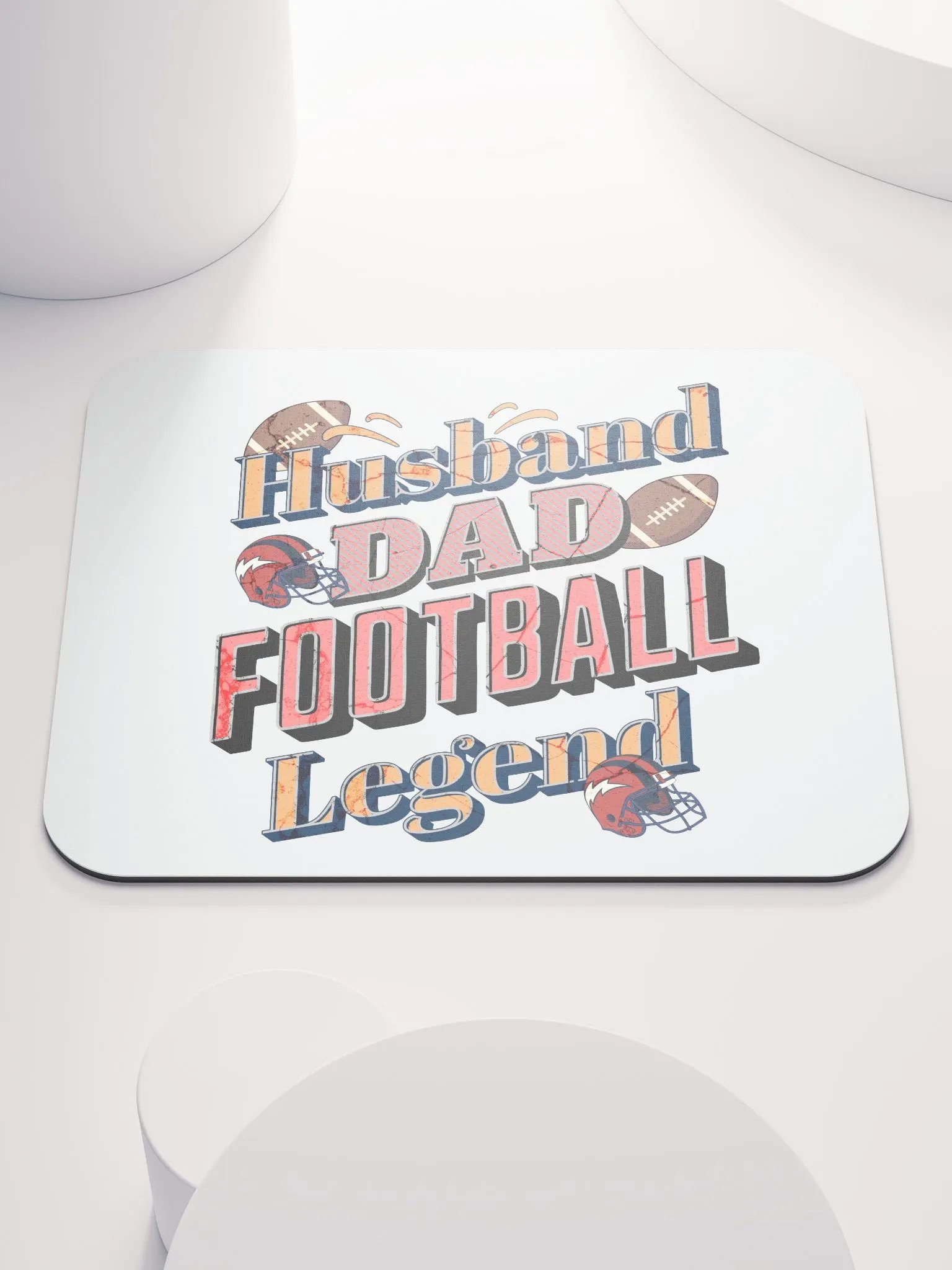 Husband Dad Football Legend Mouse Pad product image (1)