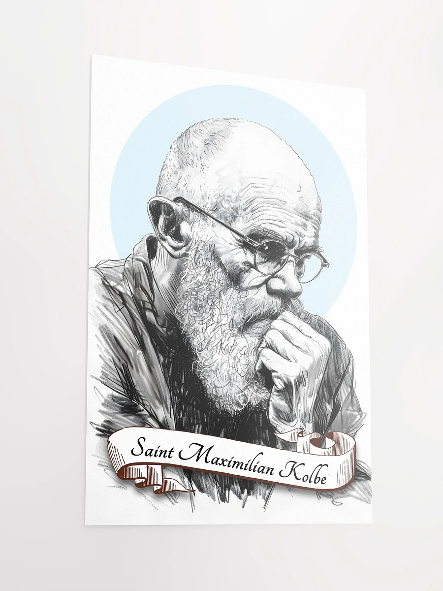 Saint Maximilian Kolbe Patron Saint of Families, Journalists, Publishers, Writers, Media and Network Operators, Drug Addicts, People with Eating Disorders, Political Prisoners, Matte Poster product image (4)