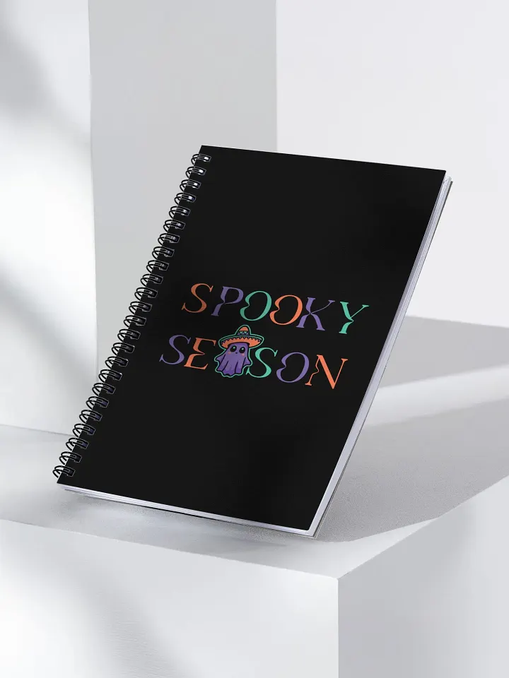 Spooky Season Sombrero Ghost Colorful Dotted Spiral Notebook product image (2)