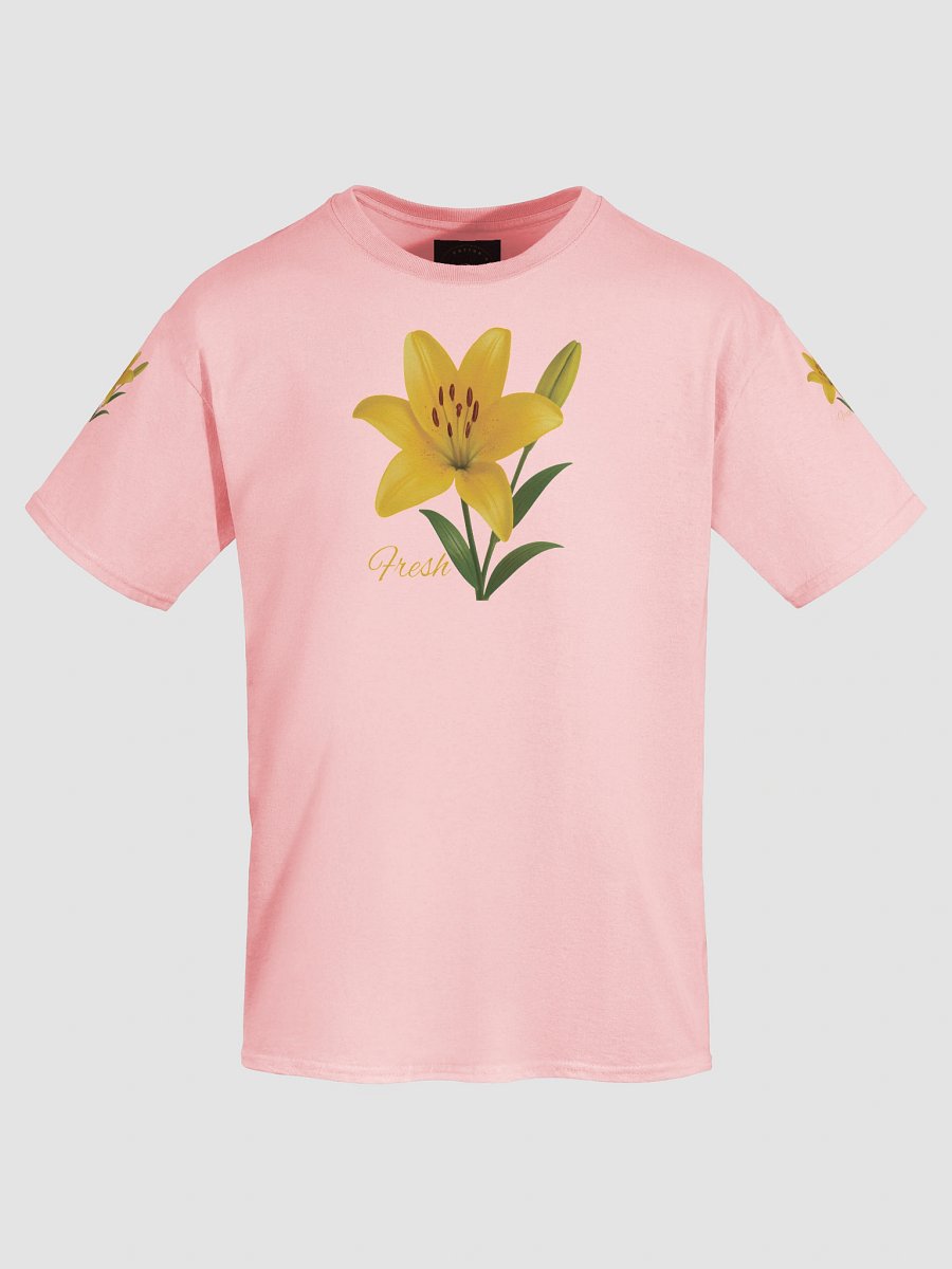 Fresh Yellow Lily Flower – Botanical Floral Graphic Tee product image (28)