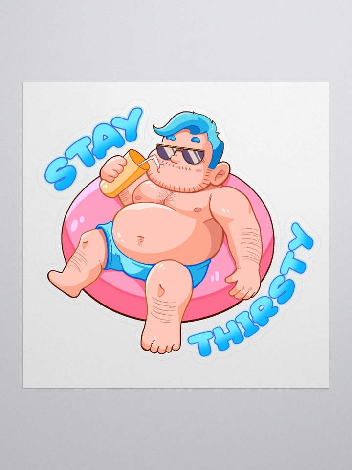 Stay Thirsty Moomoo Sticker (Text) product image (2)