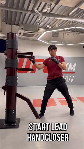 Straight lead / jab in sparring — make it direct, make it safe.
Lead hand: keep it closer and a little lower — think fencer r...
