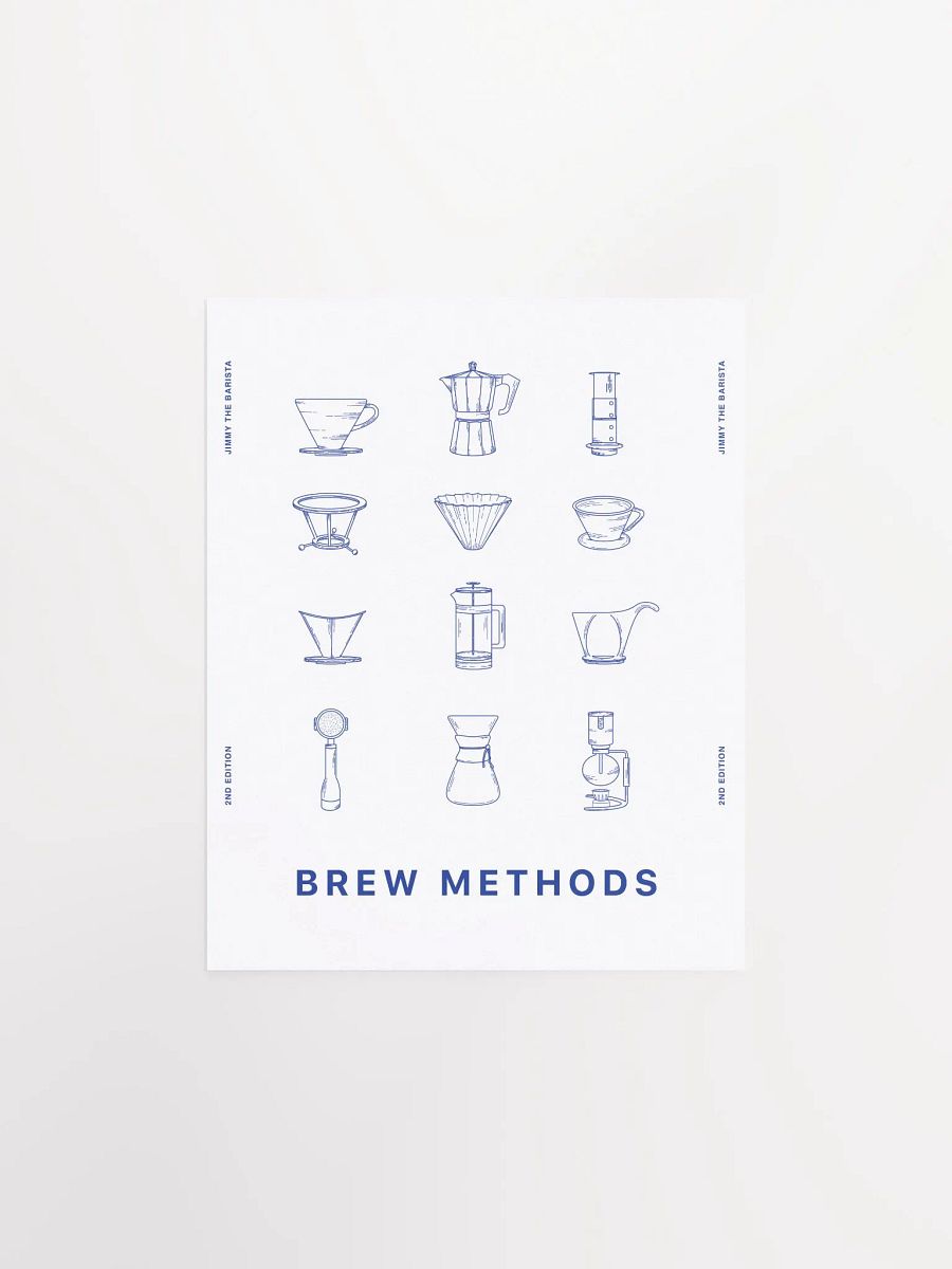 brew methods poster // v.02 (blue) [PRINT] product image (1)
