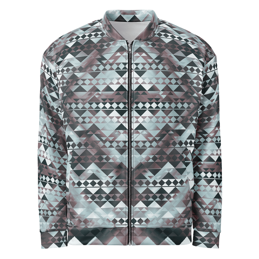 Blue Brown Tribal Bomber Jacket product image (1)
